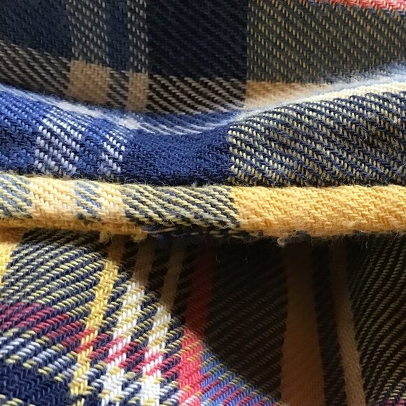 RALPH LAUREN Men’s Yellow, Blue and Red Plaid Flannel Classic Fit Shirt – L - Picture 10 of 12